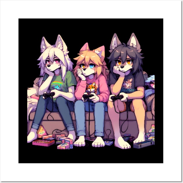 furry fandom - furryart anthro furry fandom Wall Art by vaporgraphic